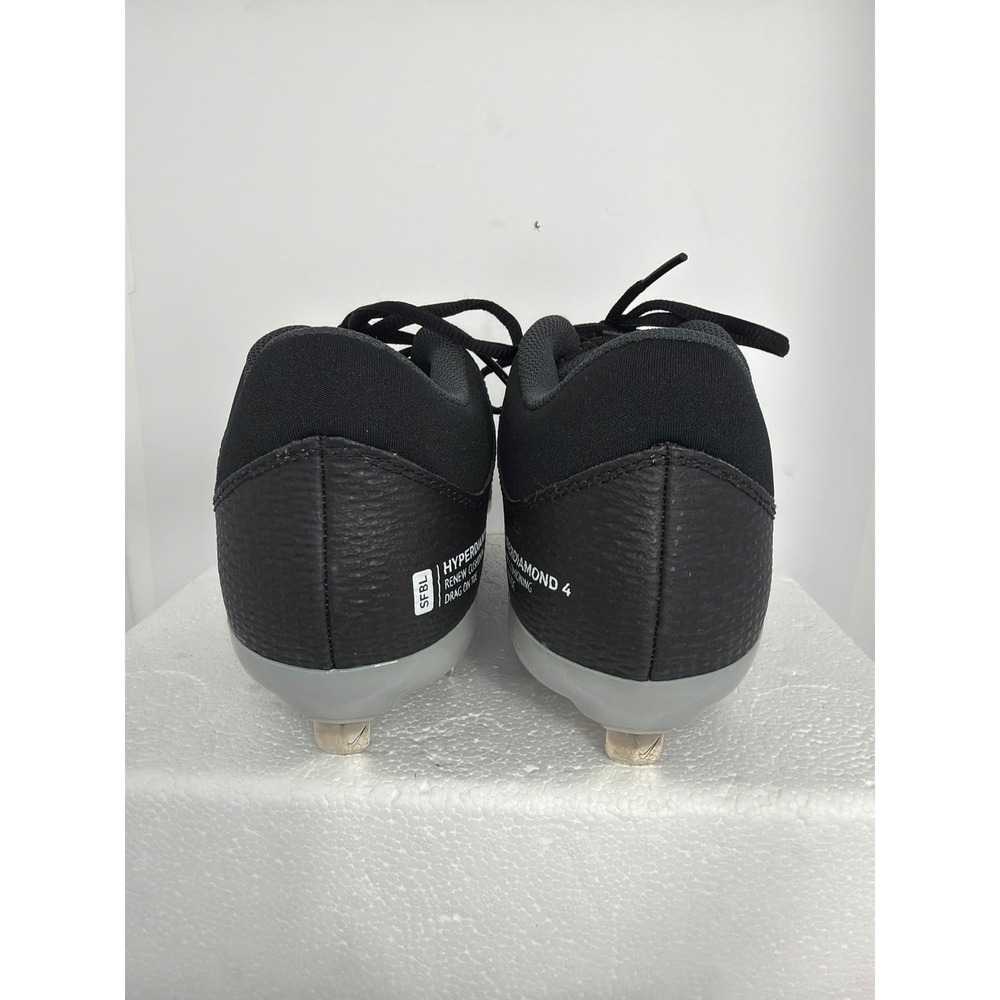 NWOT Nike Hyperdiamond 4 Pro Softball Cleats Black White CZ5920-010 Womens 8 - Picture 3 of 9